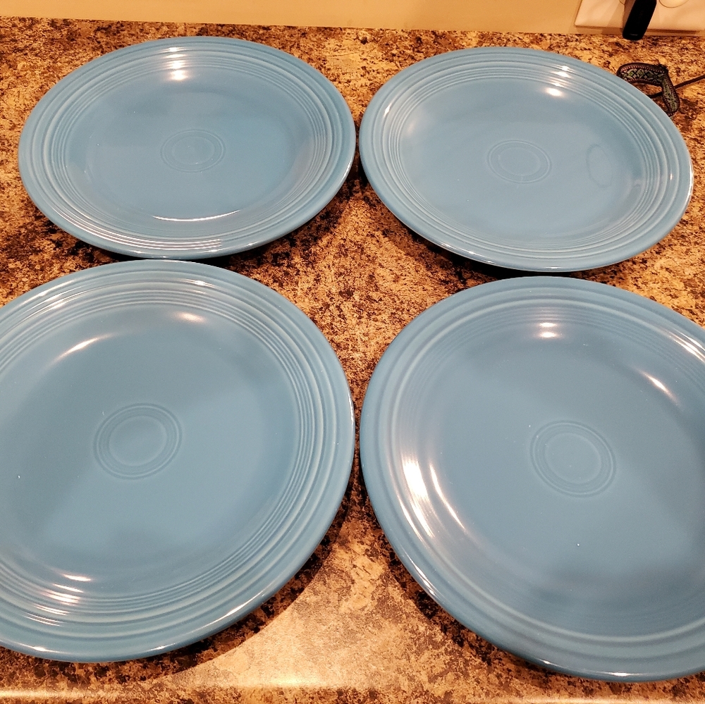 🦚 FIESTA PEACOCK DINNER PLATES 🦚